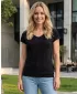 Frauen t -Shirt mit kurzen Ärmeln SAM 73 WT 774 SCHWARZ