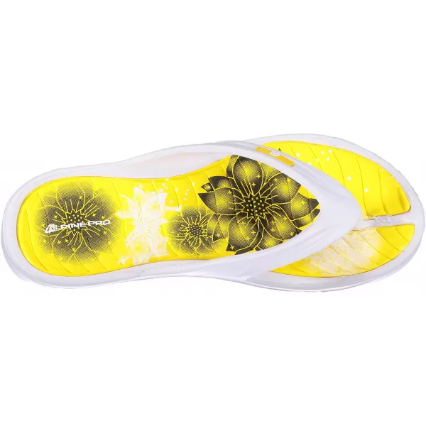  Hausschuhe ALPINE PRO DINA LBTN210 WEIß/GELB 