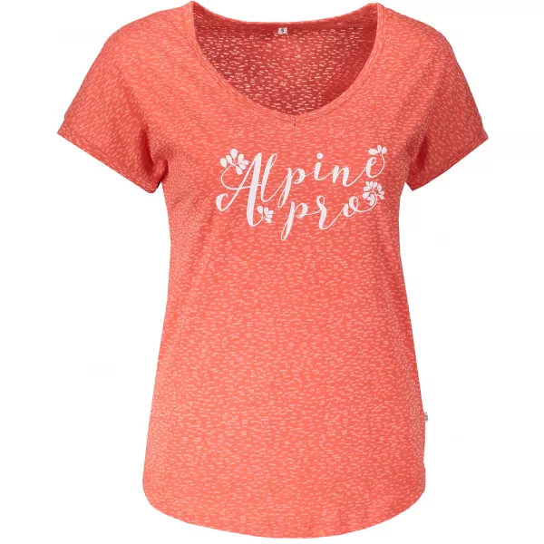  Damen-T-Shirt mit kurzen Ärmeln ALPINE PRO HARISA 2 LTSN420 ORANGE 