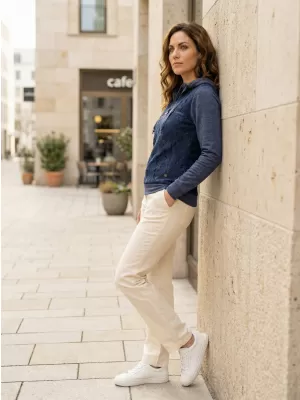 Damen-Sweatshirt KIXMI INDEA DUNKELBLAU