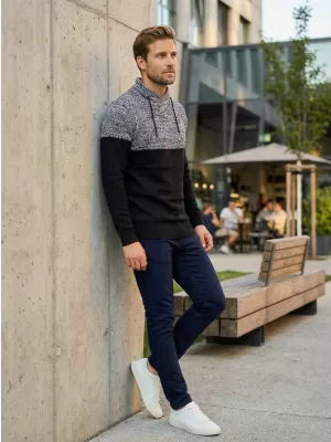 Herrenpullover ALTISPORT HIEUX MPLP076 SCHWARZ