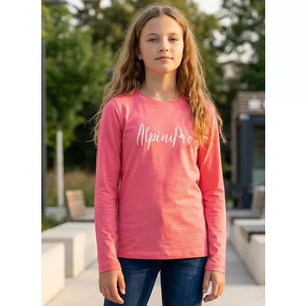  Langes Kinder -Shirt für Kinder ALPINE PRO CAMRO KTSP263 ROSA 