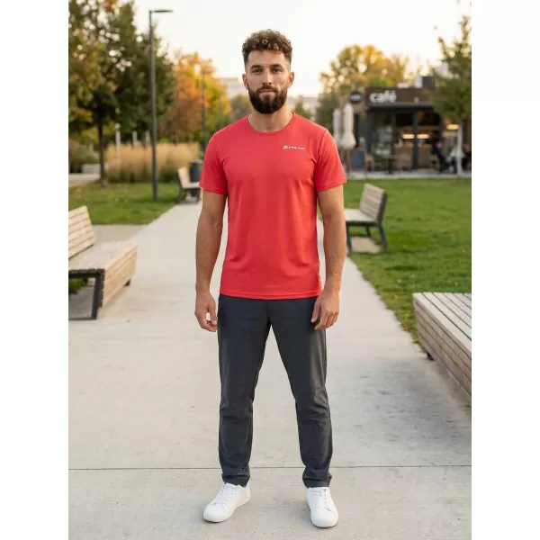  Herren -funktionales Hemd ALPINE PRO OHVICE MTSN496 ROT 