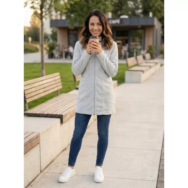  Damen erweitertes Vlies -Sweatshirt ALPINE PRO SYLVA LCTP109 HELLGRAU 