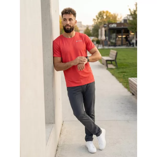  Herren -funktionales Hemd ALPINE PRO OHVICE MTSN496 ROT 