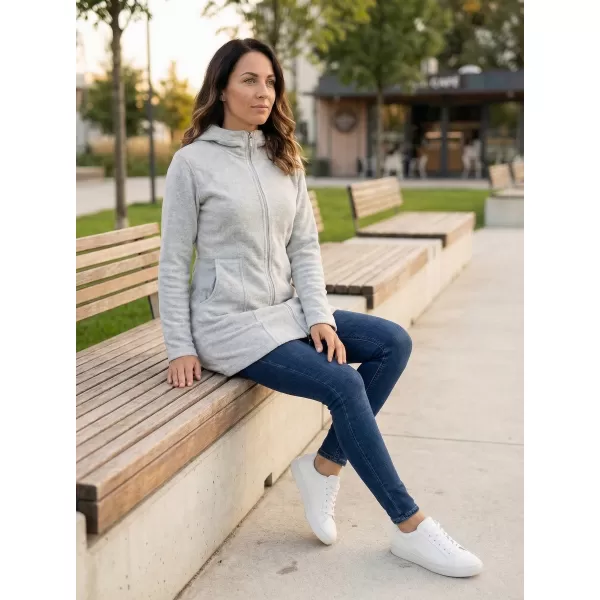  Damen erweitertes Vlies -Sweatshirt ALPINE PRO SYLVA LCTP109 HELLGRAU 