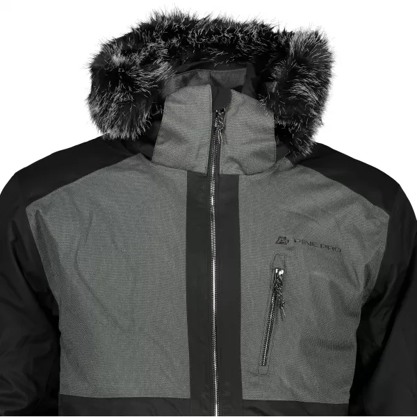  Herren -Skijacke ALPINE PRO DOR 2 MJCP372 SCHWARZ 