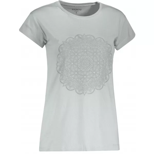  Frauen t -Shirt mit kurzen Ärmeln SAM 73 LTSP534 HELLGRAU 