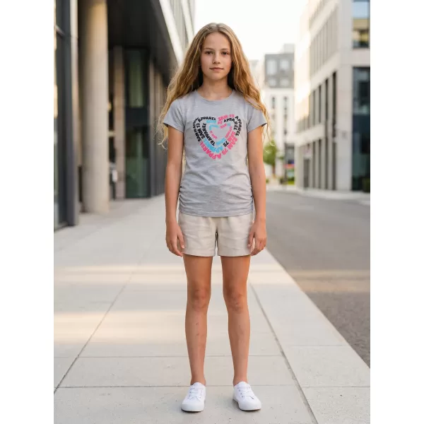  Girl's T -Shirt mit kurzen Ärmeln SAM 73 GT 530 HELLGRAU 