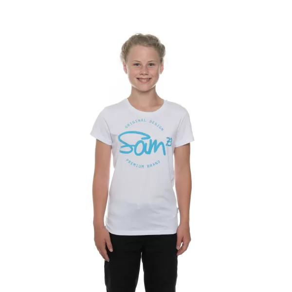  Girl's T -Shirt mit kurzen Ärmeln SAM 73 GT 529 WEIß 