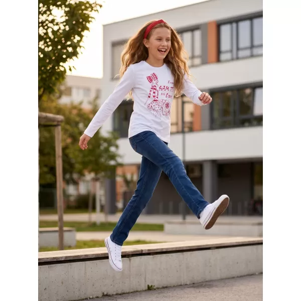  Girl's T -Shirt mit langen Ärmeln SAM 73 GT 531 WEIß 