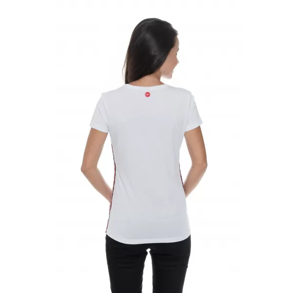  Frauen t -Shirt mit kurzen Ärmeln SAM 73 WT 782 WEIß 