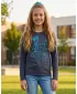 Girl's T -Shirt mit langen Ärmeln SAM 73 GT 531 DUNKELBLAU