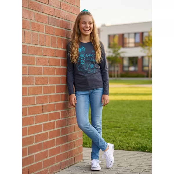  Girl's T -Shirt mit langen Ärmeln SAM 73 GT 531 DUNKELBLAU 