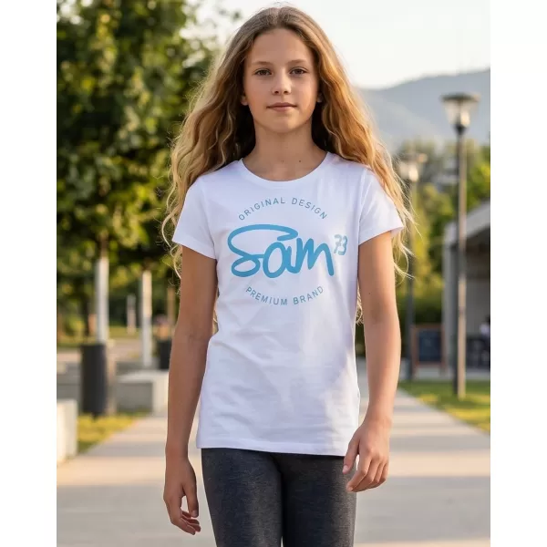  Girl's T -Shirt mit kurzen Ärmeln SAM 73 GT 529 WEIß 
