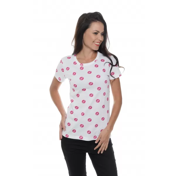  Frauen t -Shirt mit kurzen Ärmeln SAM 73 LTSP530 DUNKELROSA 