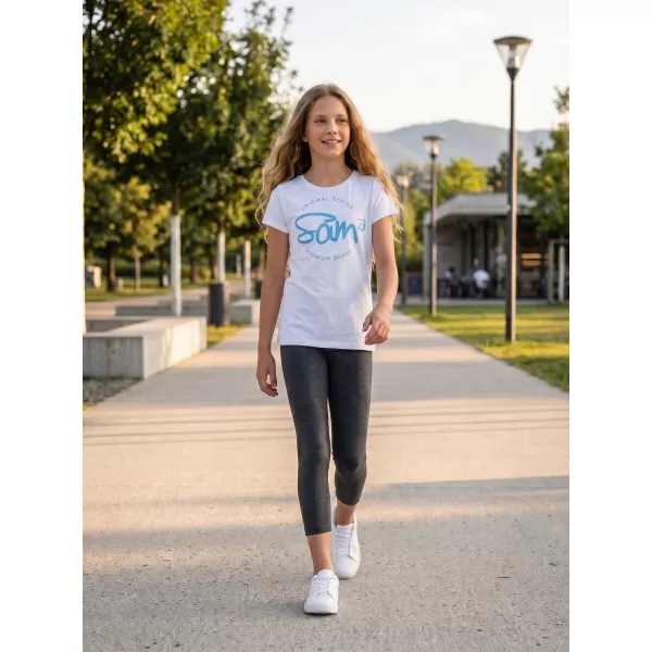  Girl's T -Shirt mit kurzen Ärmeln SAM 73 GT 529 WEIß 