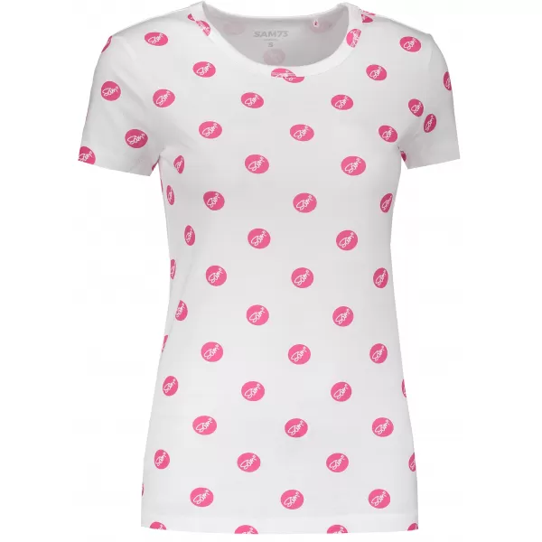  Frauen t -Shirt mit kurzen Ärmeln SAM 73 LTSP530 DUNKELROSA 