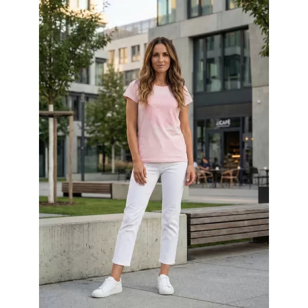  Frauen t -Shirt mit kurzen Ärmeln SAM 73 LTSP534 HELLROSA 