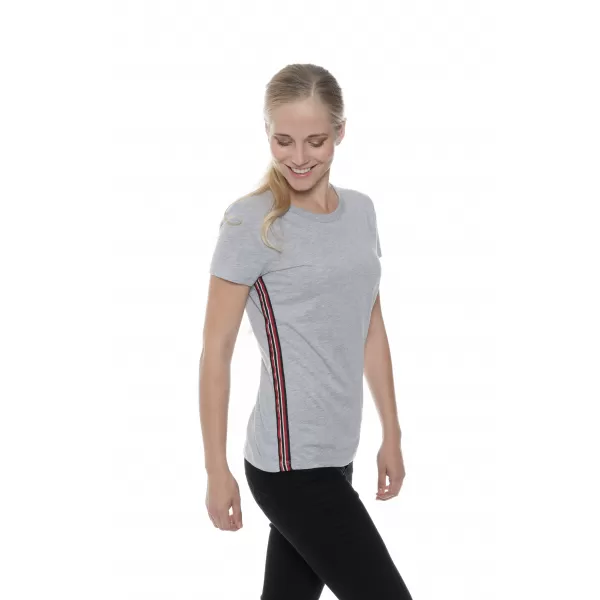  Frauen t -Shirt mit kurzen Ärmeln SAM 73 WT 782 HELLGRAU 