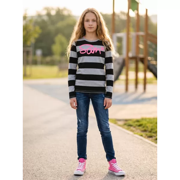  Girl's T -Shirt mit langen Ärmeln SAM 73 GT 534 HELLGRAU 