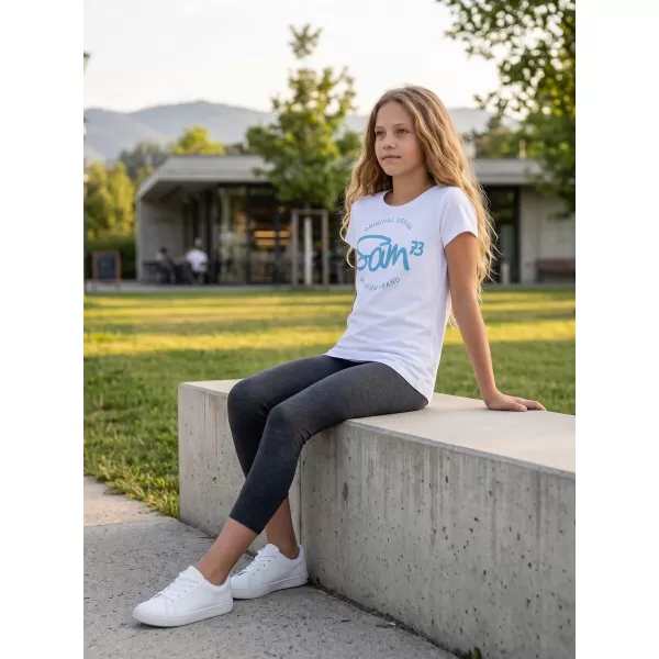  Girl's T -Shirt mit kurzen Ärmeln SAM 73 GT 529 WEIß 