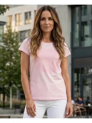 Frauen t -Shirt mit kurzen Ärmeln SAM 73 LTSP534 HELLROSA