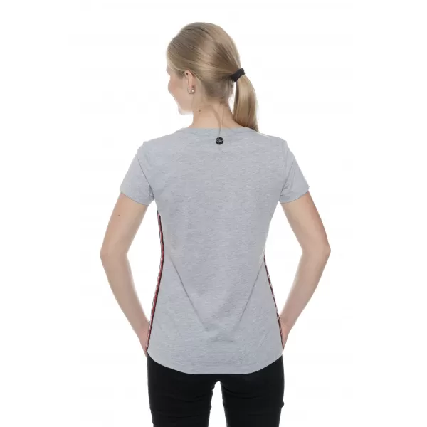  Frauen t -Shirt mit kurzen Ärmeln SAM 73 WT 782 HELLGRAU 