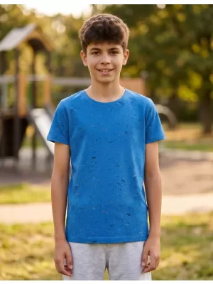 Kinder t -Shirt mit kurzen Ärmeln SAM 73 KTSP250 BLAU