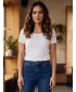 Frauen t -Shirt mit kurzen Ärmeln SAM 73 WT 782 WEIß
