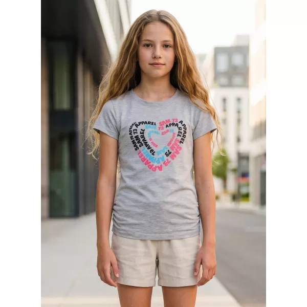  Girl's T -Shirt mit kurzen Ärmeln SAM 73 GT 530 HELLGRAU 