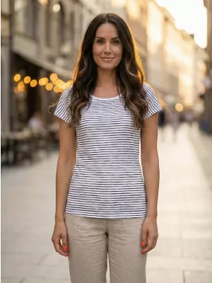 Damen-T-Shirt mit kurzen Ärmeln ALTISPORT GOBNATA LTSR640 WEIß
