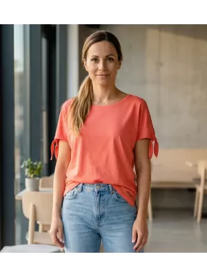 Damen-T-Shirt mit kurzen Ärmeln ALTISPORT NIALA LTSR671 ORANGE