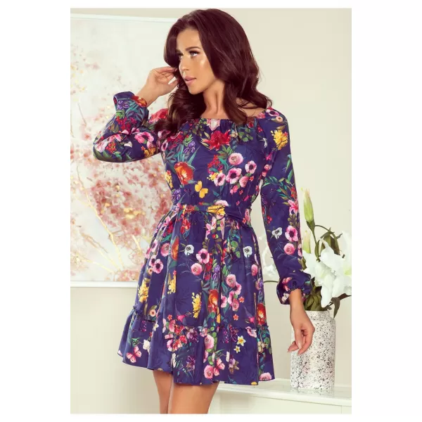  Kleid NUMOCO DAISY A265-2 BLAUE BLUMEN 