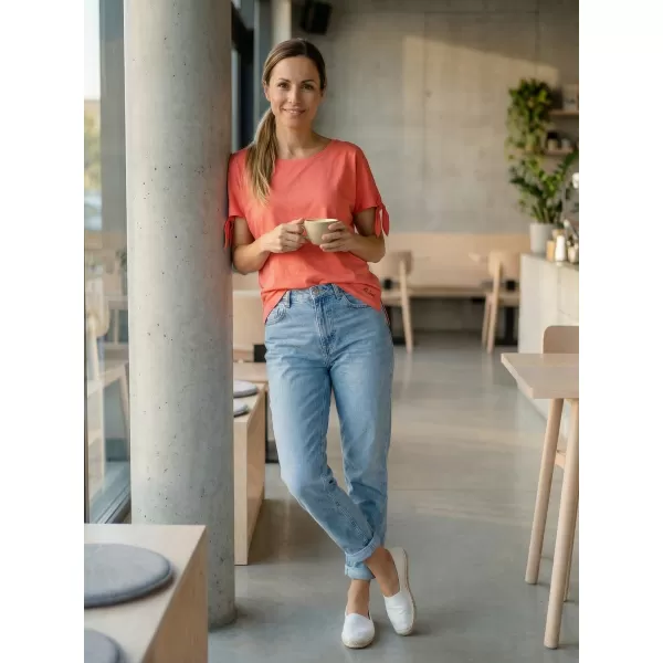  Damen-T-Shirt mit kurzen Ärmeln ALTISPORT NIALA LTSR671 ORANGE 