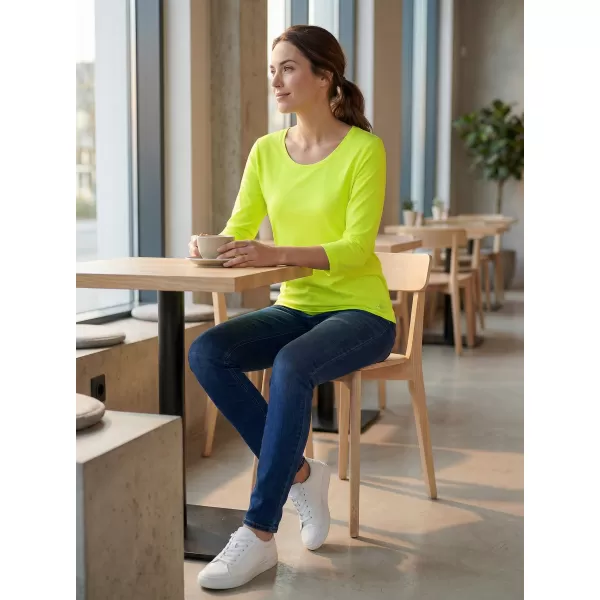  Damen-T-Shirt mit 3/4-Ärmeln ALTISPORT MARAXA LTSR670 GELB 