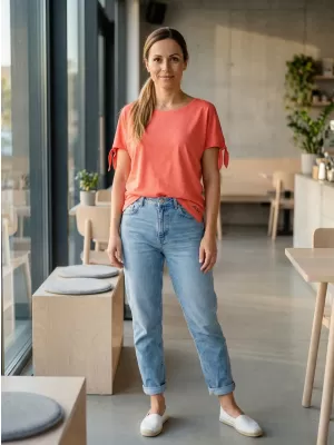 Damen-T-Shirt mit kurzen Ärmeln ALTISPORT NIALA LTSR671 ORANGE