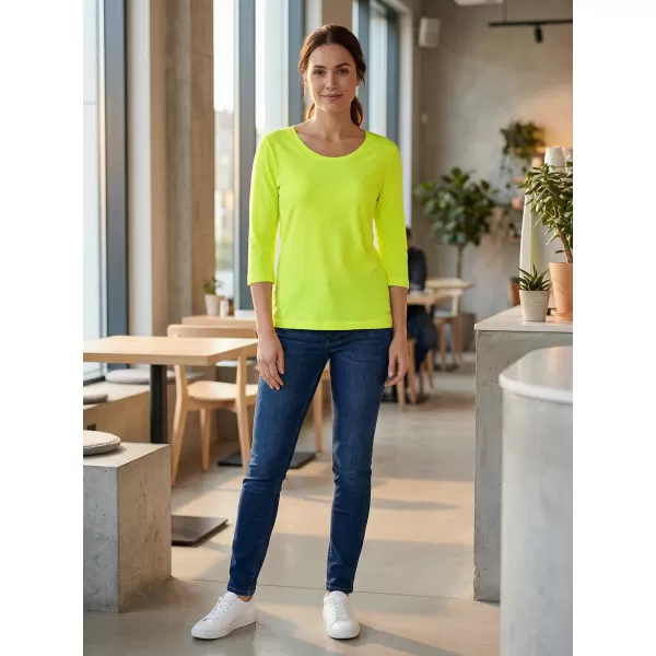  Damen-T-Shirt mit 3/4-Ärmeln ALTISPORT MARAXA LTSR670 GELB 