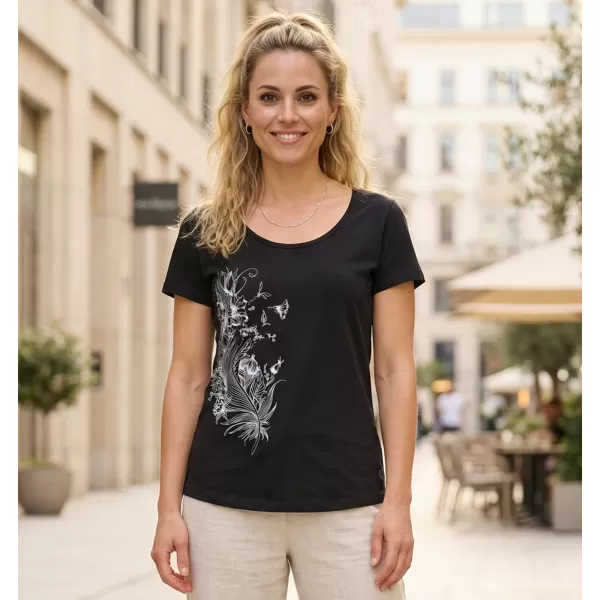  Damen-T-Shirt mit kurzen Ärmeln ALTISPORT NORMA LTSR654 SCHWARZ 