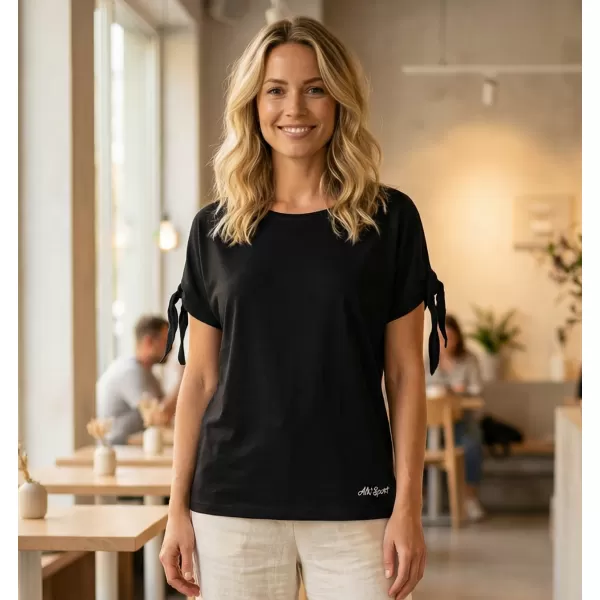  Damen-T-Shirt mit kurzen Ärmeln ALTISPORT NIALA LTSR671 SCHWARZ 