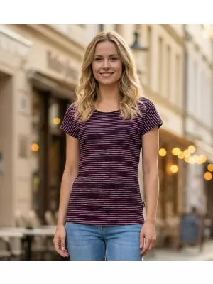 Damen-T-Shirt mit kurzen Ärmeln ALTISPORT GOBNATA LTSR640 SCHWARZ
