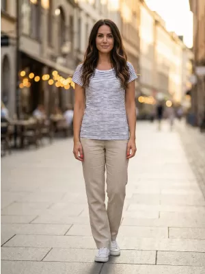 Damen-T-Shirt mit kurzen Ärmeln ALTISPORT GOBNATA LTSR640 WEIß