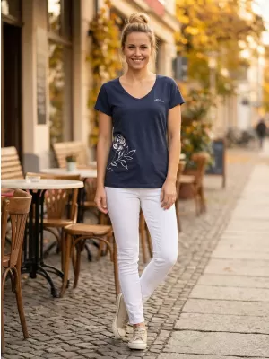 Damen-T-Shirt mit kurzen Ärmeln ALTISPORT CYRA LTSR637 BLAU