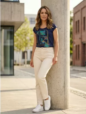 Damen-T-Shirt KIXMI JACKIE DUNKELBLAU