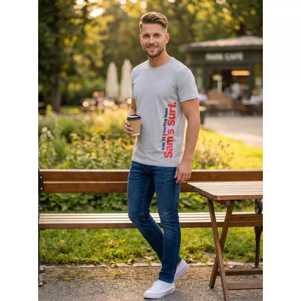  Herren t -Shirt mit kurzen Ärmeln SAM 73 MT 766 HELLGRAU 