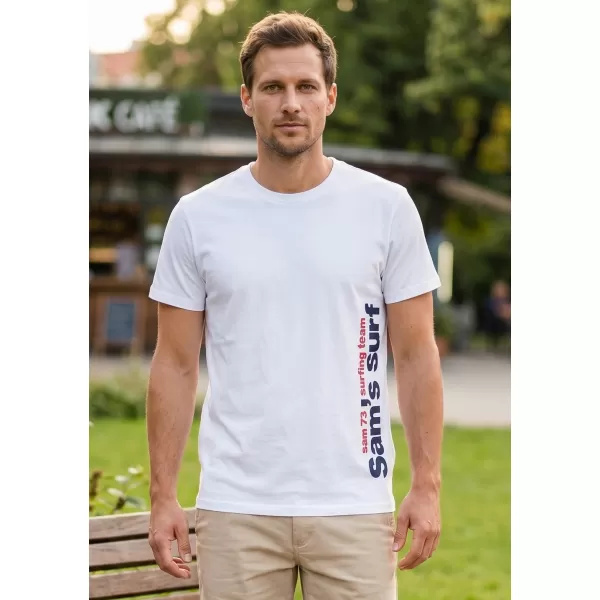  Herren t -Shirt mit kurzen Ärmeln SAM 73 MT 766 WEIß 