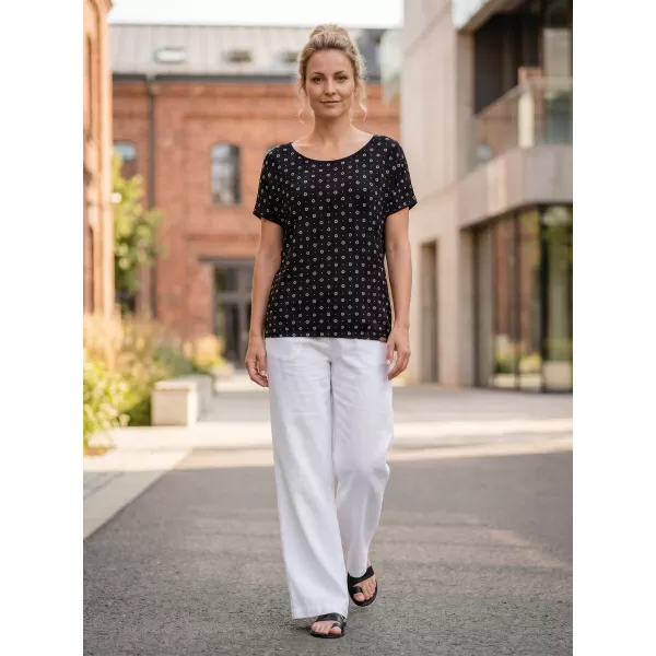  Frauen t -Shirt mit kurzen Ärmeln SAM 73 WT 798 SCHWARZ 