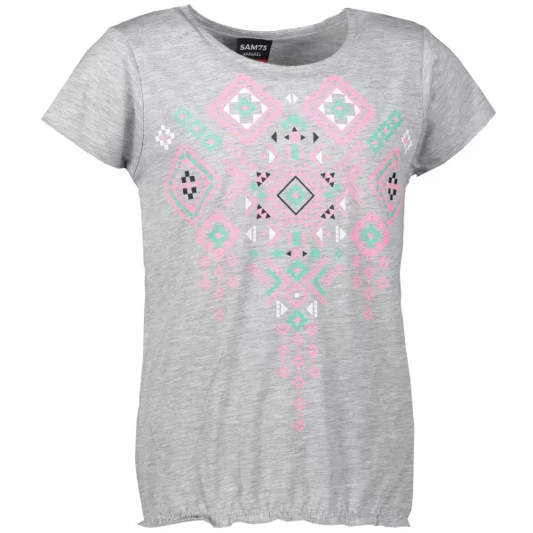  Girl's T -Shirt mit kurzen Ärmeln SAM 73 GT 535 HELLGRAU 