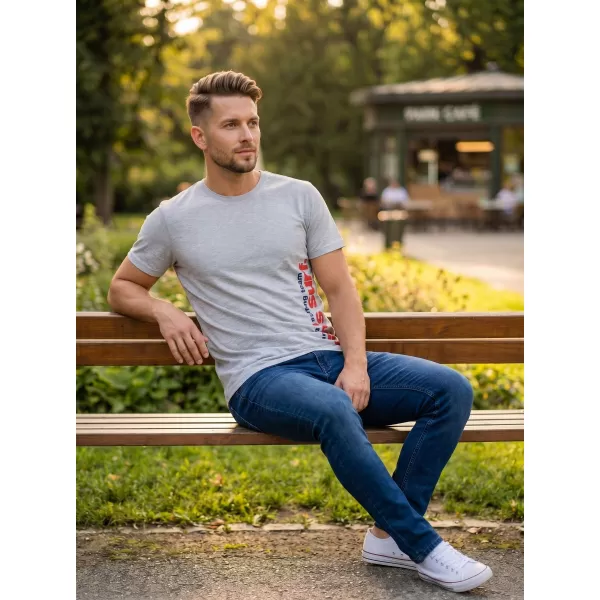  Herren t -Shirt mit kurzen Ärmeln SAM 73 MT 766 HELLGRAU 