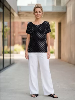 Frauen t -Shirt mit kurzen Ärmeln SAM 73 WT 798 SCHWARZ